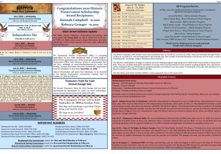 July 2020 newsletter