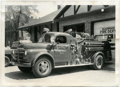 1947 Dodge Fire Truck at 3 Siever Street, circa 1953