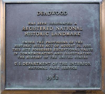 National Historic Landmark Plaque on the front of the Adams Museum (54 Sherman Street)