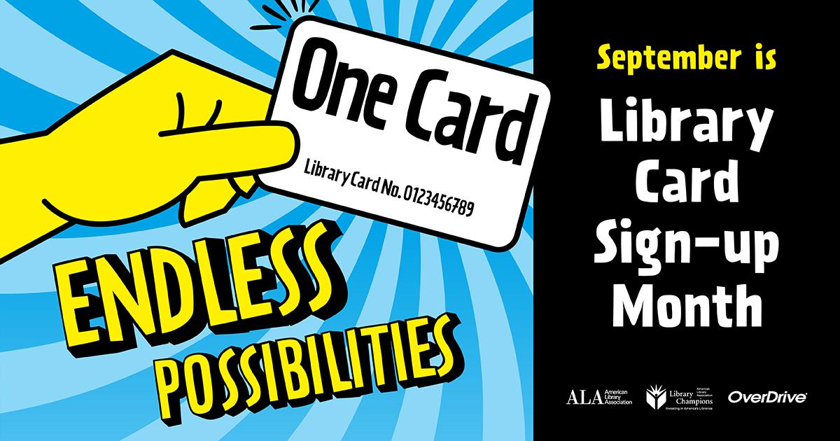 Library card sign up month